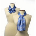 Royal Blue Argyle Silk Scarf - 8"x45"